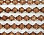 Brown 6mm Glass Bicone - 4 Strand Pack