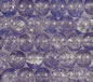 Violet 4mm Round Crackle Glass Beads