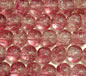 Light Amethyst 8mm Round Crackle Glass Beads