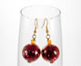 Christmas Tinsel Earrings Red - Red