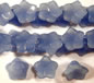 Powder Blue Glass Frangipani Button Bead - 14mm