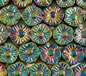 Rainbow Metallic Glass Flowers - 14mm