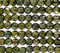 6mm Transparent Green Lustre Fire Polished Faceted Round