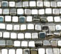 6mm Silver Plated Pressed Glass Flat Squares